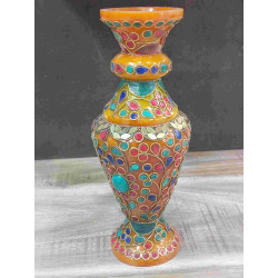 Amber Designer Long Vase